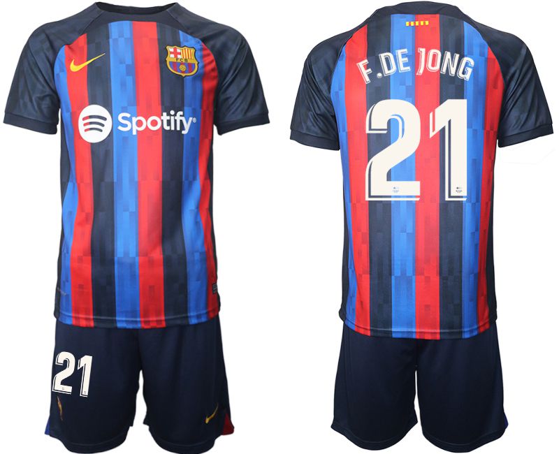 Men 2022-2023 Club Barcelona home blue 21 Soccer Jersey